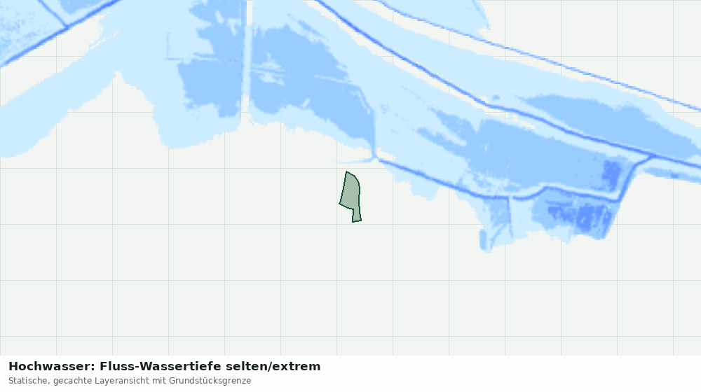 Statische Kartenansicht: Hochwasser: Fluss-Wassertiefe selten/extrem