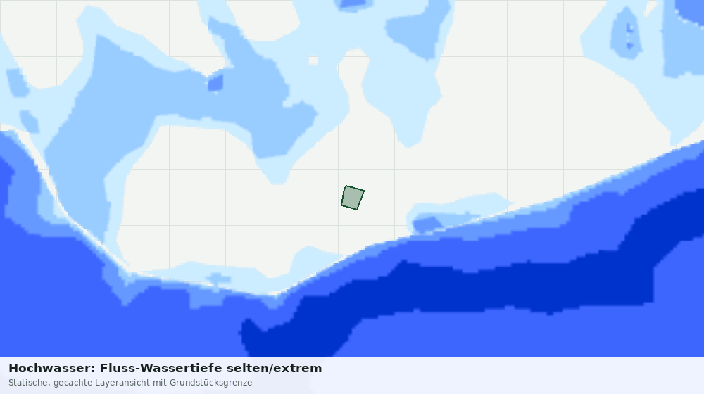 Statische Kartenansicht: Hochwasser: Fluss-Wassertiefe selten/extrem