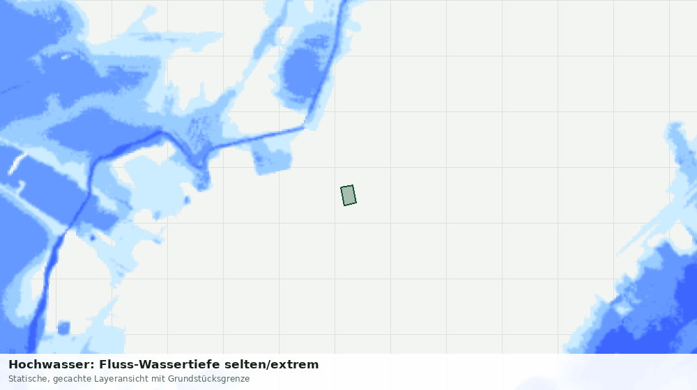 Statische Kartenansicht: Hochwasser: Fluss-Wassertiefe selten/extrem