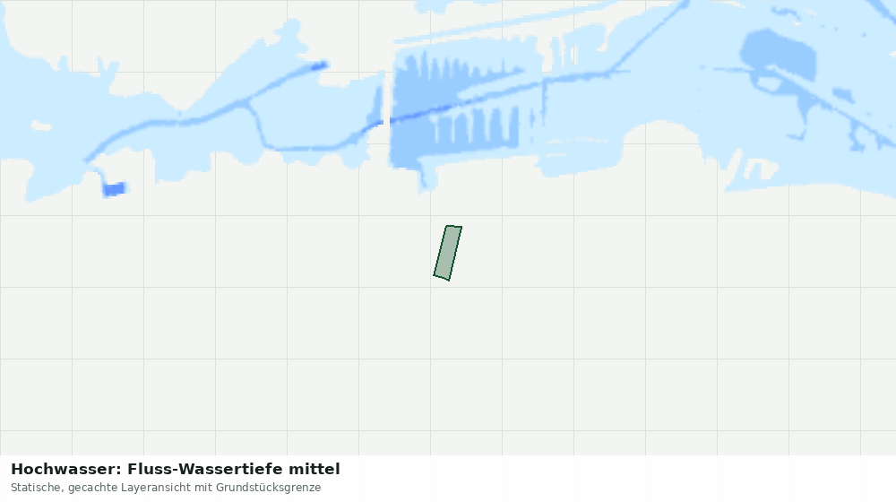 Statische Kartenansicht: Hochwasser: Fluss-Wassertiefe mittel