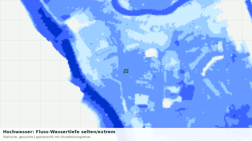 Statische Kartenansicht: Hochwasser: Fluss-Wassertiefe selten/extrem