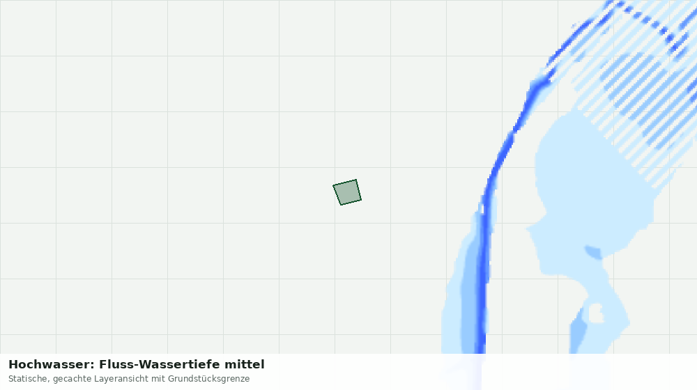 Statische Kartenansicht: Hochwasser: Fluss-Wassertiefe mittel