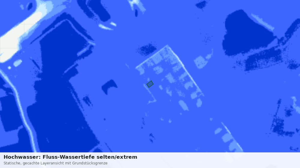 Statische Kartenansicht: Hochwasser: Fluss-Wassertiefe selten/extrem