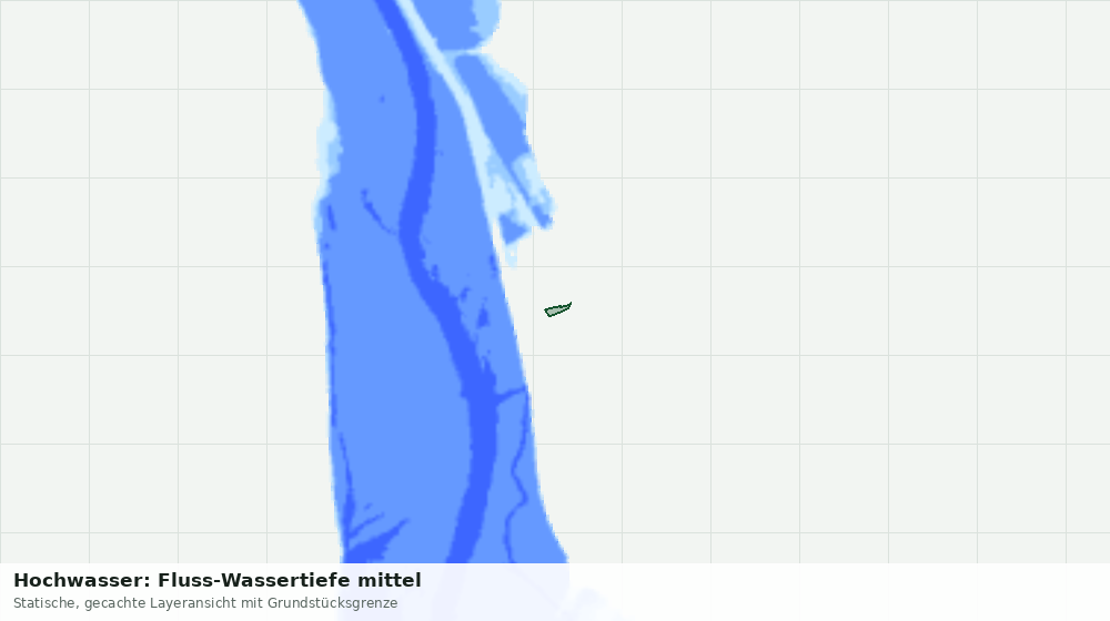 Statische Kartenansicht: Hochwasser: Fluss-Wassertiefe mittel