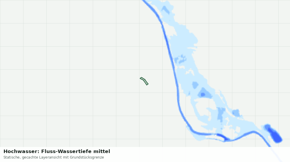 Statische Kartenansicht: Hochwasser: Fluss-Wassertiefe mittel
