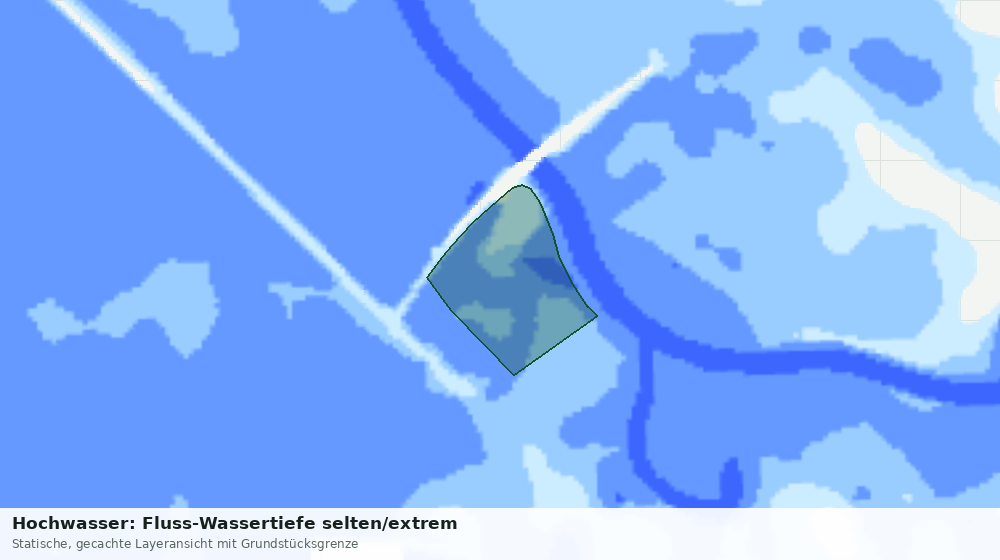 Statische Kartenansicht: Hochwasser: Fluss-Wassertiefe selten/extrem