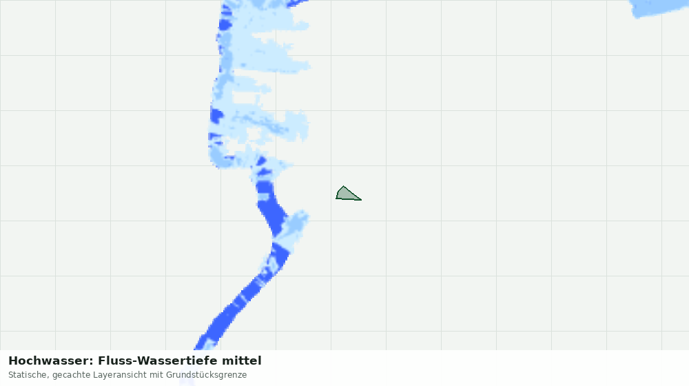 Statische Kartenansicht: Hochwasser: Fluss-Wassertiefe mittel