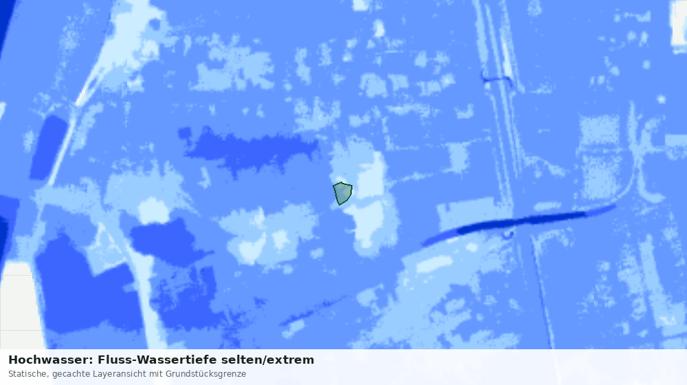 Statische Kartenansicht: Hochwasser: Fluss-Wassertiefe selten/extrem