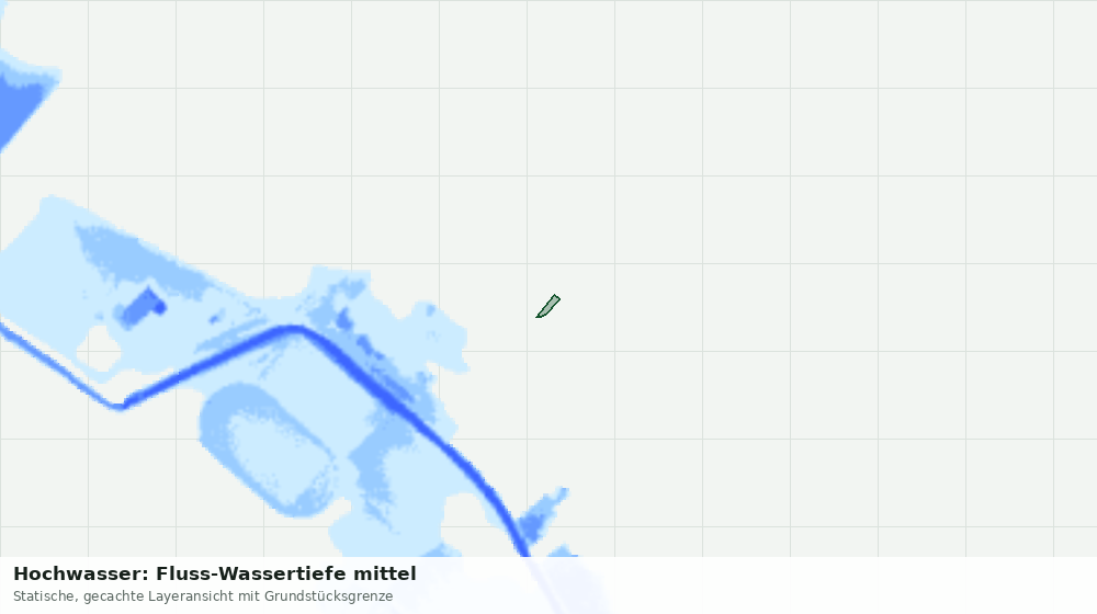 Statische Kartenansicht: Hochwasser: Fluss-Wassertiefe mittel
