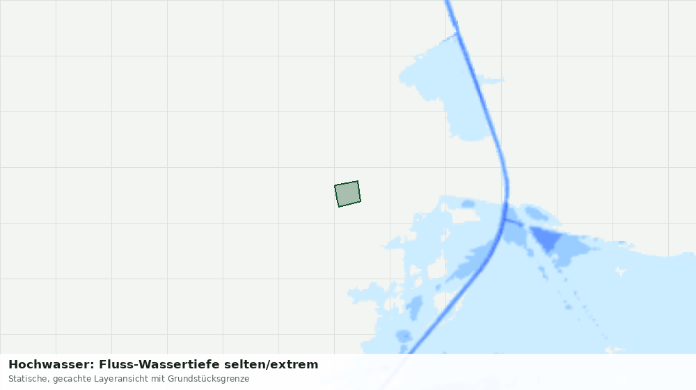 Statische Kartenansicht: Hochwasser: Fluss-Wassertiefe selten/extrem