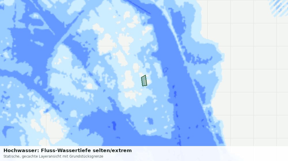 Statische Kartenansicht: Hochwasser: Fluss-Wassertiefe selten/extrem