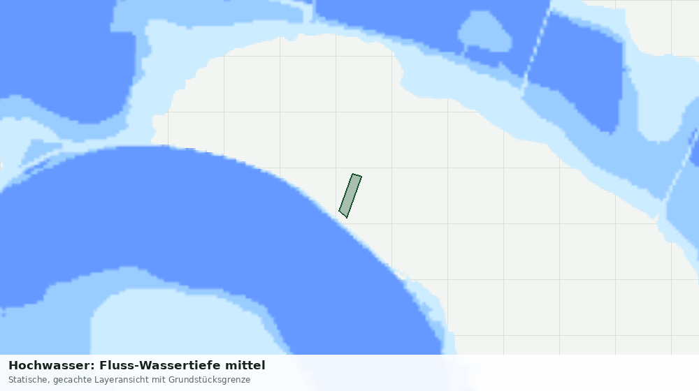 Statische Kartenansicht: Hochwasser: Fluss-Wassertiefe mittel