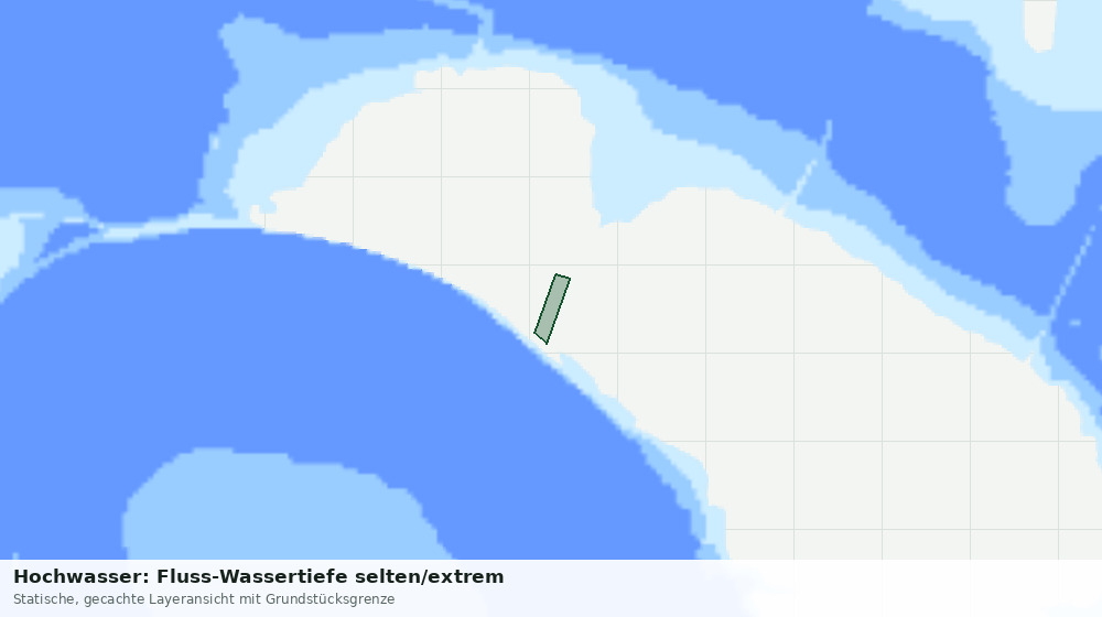 Statische Kartenansicht: Hochwasser: Fluss-Wassertiefe selten/extrem