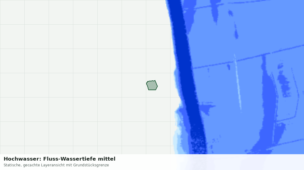 Statische Kartenansicht: Hochwasser: Fluss-Wassertiefe mittel