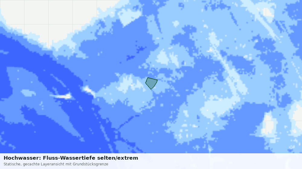 Statische Kartenansicht: Hochwasser: Fluss-Wassertiefe selten/extrem