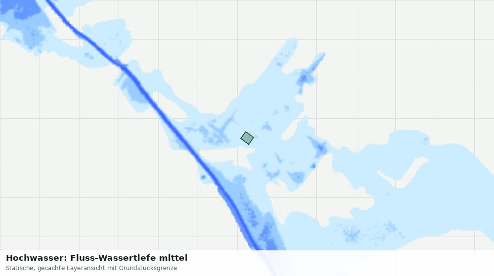 Statische Kartenansicht: Hochwasser: Fluss-Wassertiefe mittel