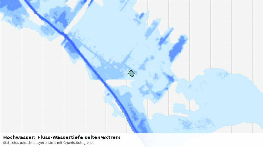 Statische Kartenansicht: Hochwasser: Fluss-Wassertiefe selten/extrem