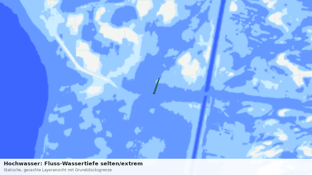 Statische Kartenansicht: Hochwasser: Fluss-Wassertiefe selten/extrem