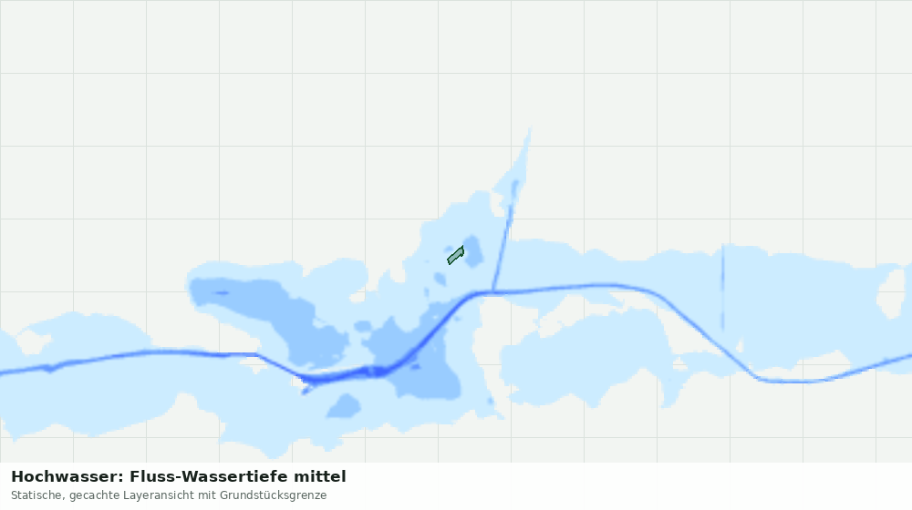 Statische Kartenansicht: Hochwasser: Fluss-Wassertiefe mittel