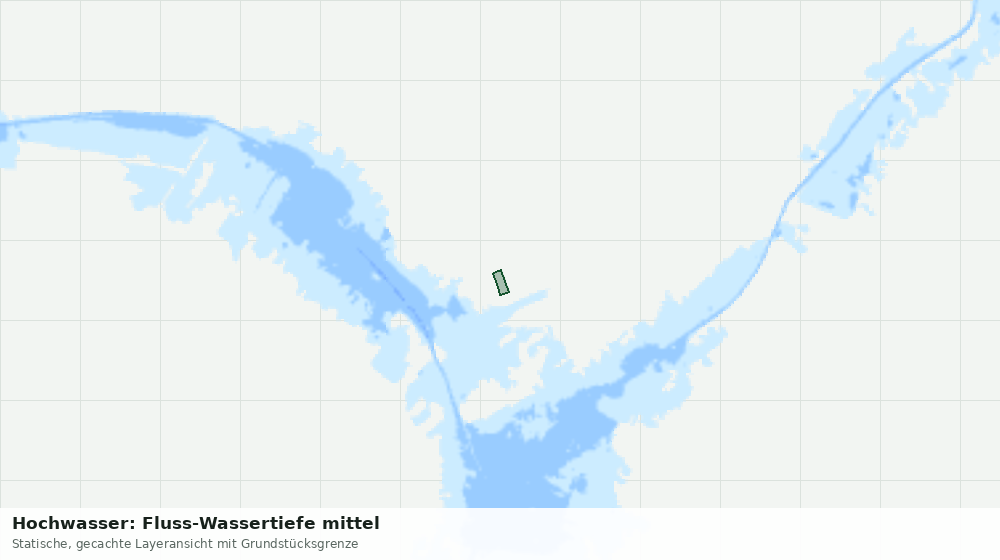 Statische Kartenansicht: Hochwasser: Fluss-Wassertiefe mittel