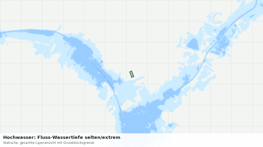 Statische Kartenansicht: Hochwasser: Fluss-Wassertiefe selten/extrem