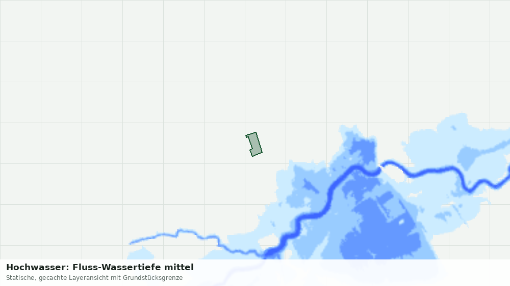 Statische Kartenansicht: Hochwasser: Fluss-Wassertiefe mittel