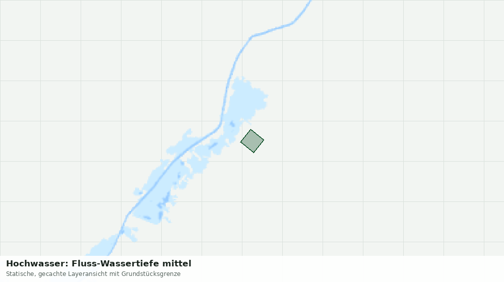 Statische Kartenansicht: Hochwasser: Fluss-Wassertiefe mittel