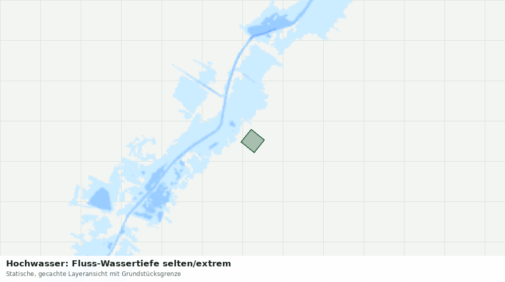 Statische Kartenansicht: Hochwasser: Fluss-Wassertiefe selten/extrem