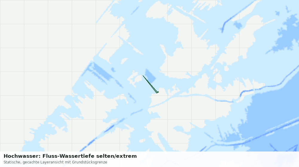 Statische Kartenansicht: Hochwasser: Fluss-Wassertiefe selten/extrem