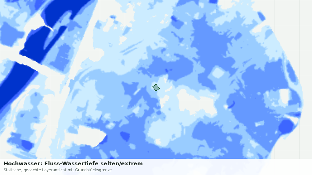 Statische Kartenansicht: Hochwasser: Fluss-Wassertiefe selten/extrem