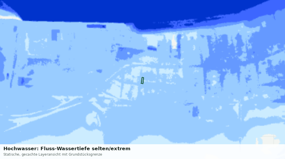 Statische Kartenansicht: Hochwasser: Fluss-Wassertiefe selten/extrem