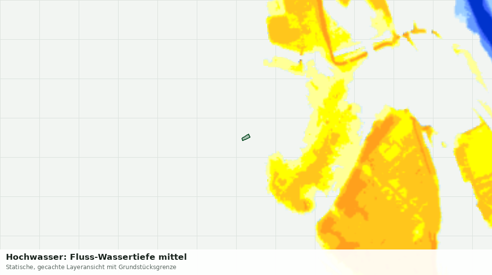 Statische Kartenansicht: Hochwasser: Fluss-Wassertiefe mittel