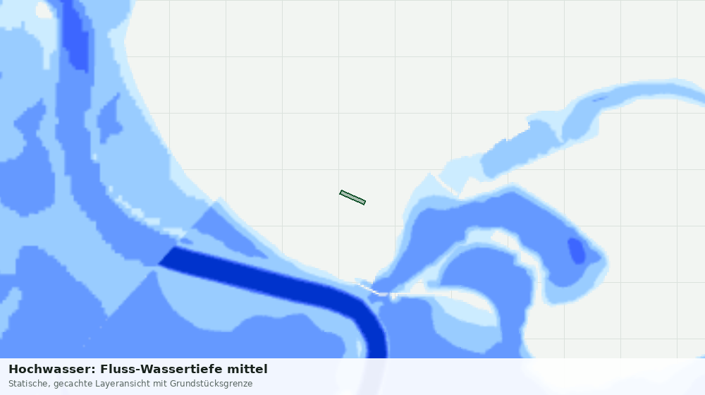 Statische Kartenansicht: Hochwasser: Fluss-Wassertiefe mittel
