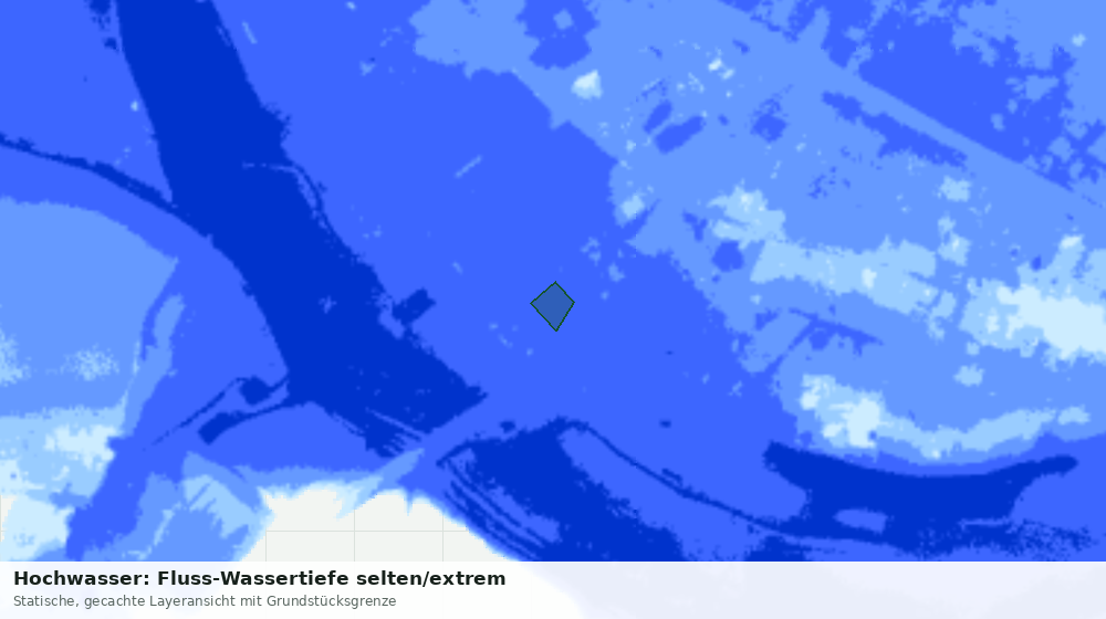Statische Kartenansicht: Hochwasser: Fluss-Wassertiefe selten/extrem
