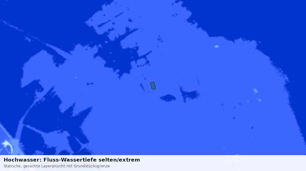 Statische Kartenansicht: Hochwasser: Fluss-Wassertiefe selten/extrem