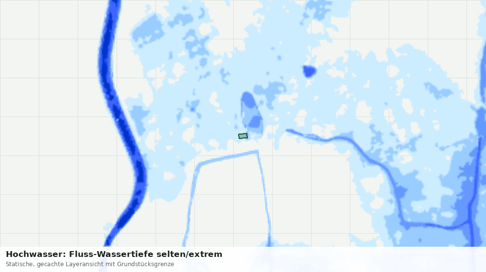 Statische Kartenansicht: Hochwasser: Fluss-Wassertiefe selten/extrem