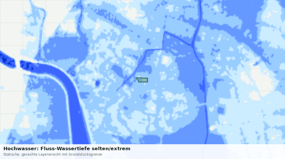 Statische Kartenansicht: Hochwasser: Fluss-Wassertiefe selten/extrem