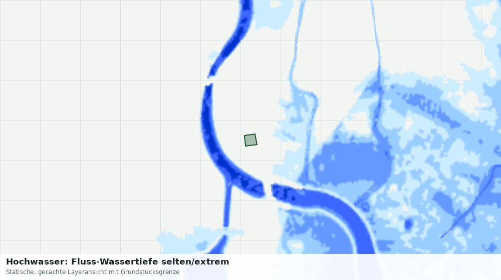 Statische Kartenansicht: Hochwasser: Fluss-Wassertiefe selten/extrem
