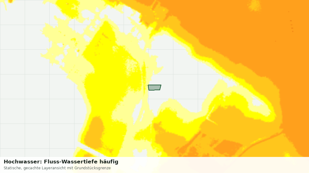 Statische Kartenansicht: Hochwasser: Fluss-Wassertiefe häufig