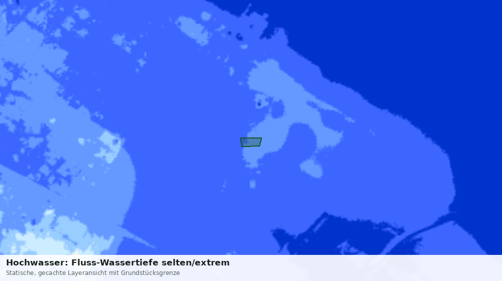 Statische Kartenansicht: Hochwasser: Fluss-Wassertiefe selten/extrem