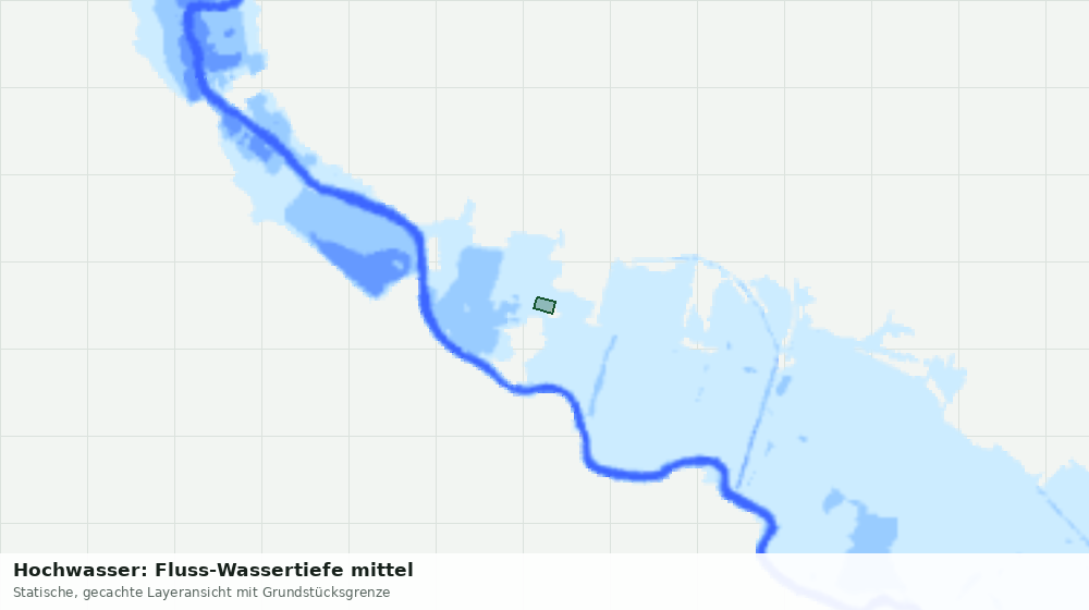 Statische Kartenansicht: Hochwasser: Fluss-Wassertiefe mittel