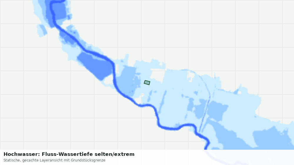 Statische Kartenansicht: Hochwasser: Fluss-Wassertiefe selten/extrem