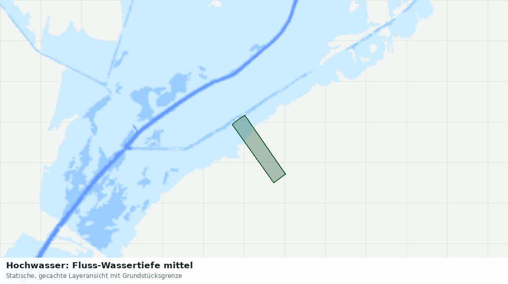 Statische Kartenansicht: Hochwasser: Fluss-Wassertiefe mittel