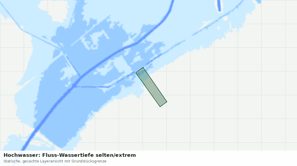 Statische Kartenansicht: Hochwasser: Fluss-Wassertiefe selten/extrem
