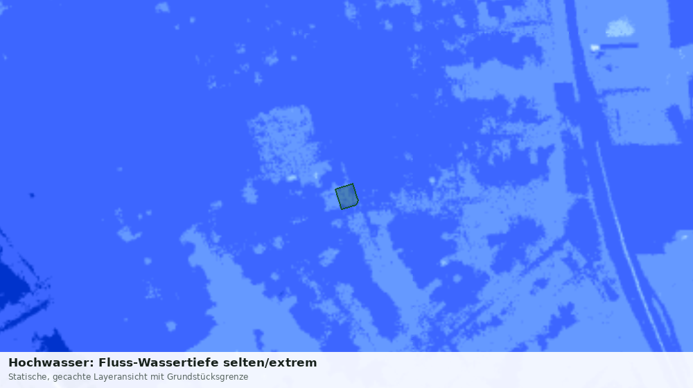 Statische Kartenansicht: Hochwasser: Fluss-Wassertiefe selten/extrem