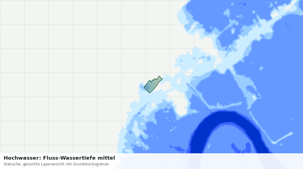 Statische Kartenansicht: Hochwasser: Fluss-Wassertiefe mittel