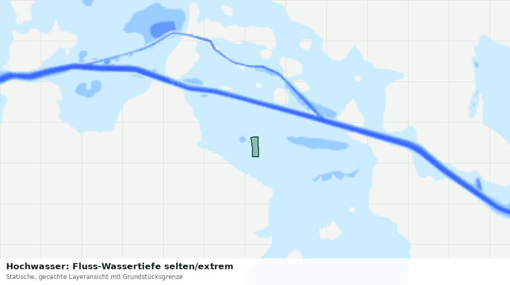 Statische Kartenansicht: Hochwasser: Fluss-Wassertiefe selten/extrem