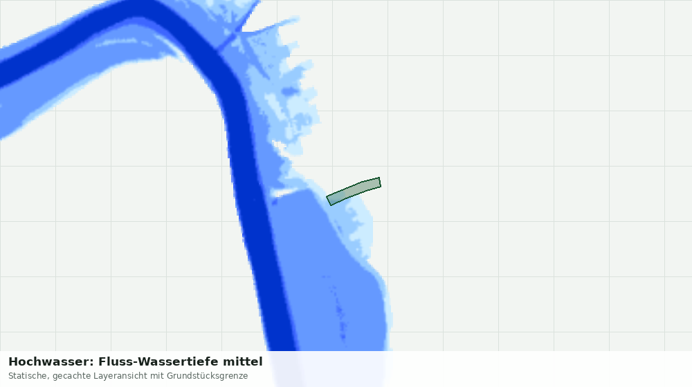 Statische Kartenansicht: Hochwasser: Fluss-Wassertiefe mittel