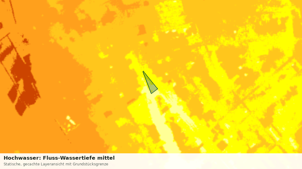 Statische Kartenansicht: Hochwasser: Fluss-Wassertiefe mittel