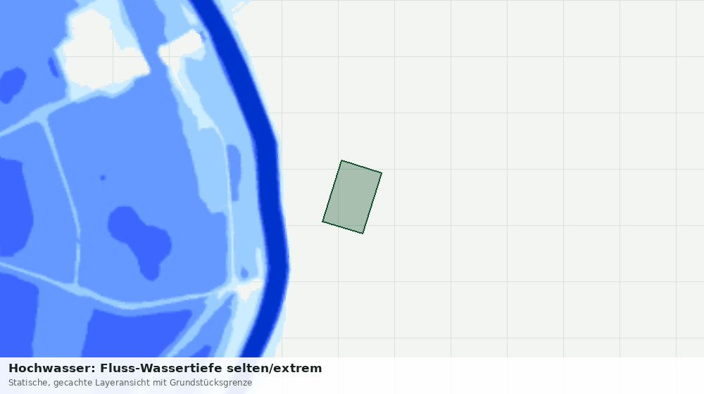 Statische Kartenansicht: Hochwasser: Fluss-Wassertiefe selten/extrem